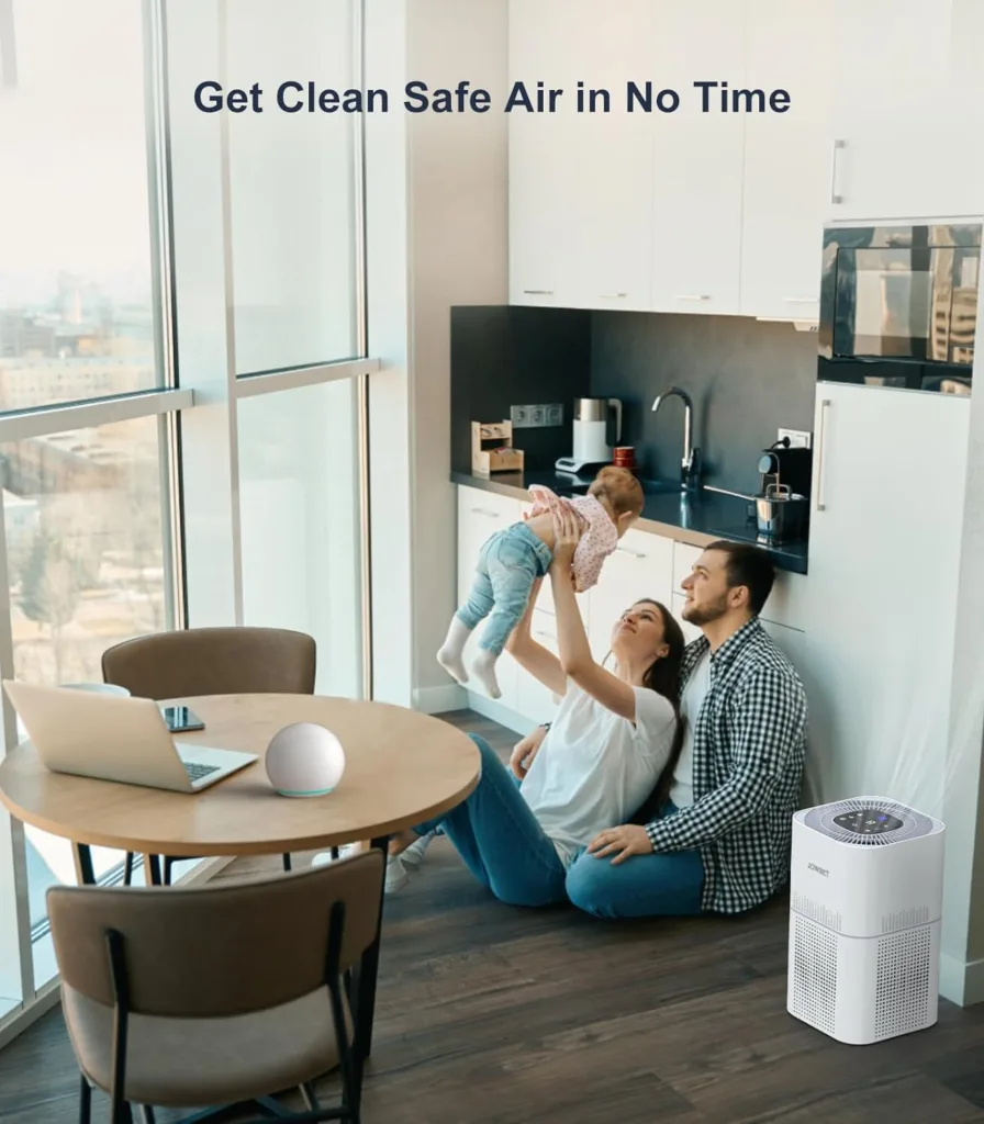 Smart Wi-Fi Air Purifier, JOWSET Powerful H13 True HEPA Filter, Air Purifiers for Home Large Room up to 1400 Ft² in 1 Hr, Air Cleaner for Allergies, Pet Odor, Smoke, Dust for Bedroom, Works with Alexa