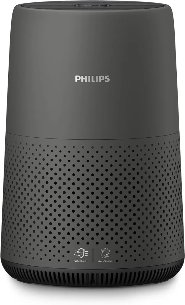 PHILIPS Air Purifier 800 Series, Purifies Rooms up to 698 sq ft (in 1h), 93 CMF Clean Air Rate (CADR), HEPA Active Carbon Filter, 99.99% allergen removal, Connected Air+ App, AC0850/41, Dark Gray : Home Kitchen