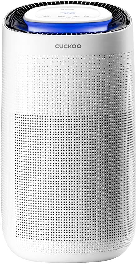 Cuckoo CAC-J1510FW 3-in-1 Air Purifier with H13 True Hepa Filter, UVC- Light, Remove Airborne Particles, Medium to Large Rooms, White