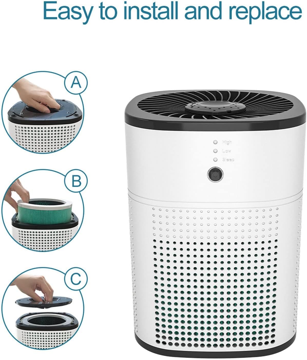 2 Pac HY1800 H13 Grade Hepa Filter Compatible With MORENTO/Loytio/AYAFATO/IOIOW Air Purifier Accessories Review
