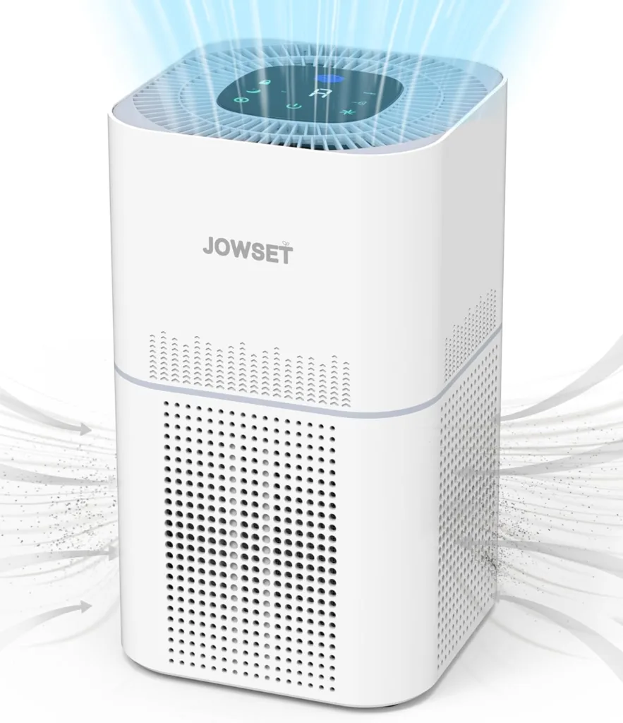 Air Purifiers for Home Large Room up to 1290 Ft², JOWSET H13 True HEPA Filter, Air Purifier for Bedroom with Air Quality Sensor, Quiet Air Cleaners for Home, Allergies, Pet Odor, Dust, Wildfire, Smoke