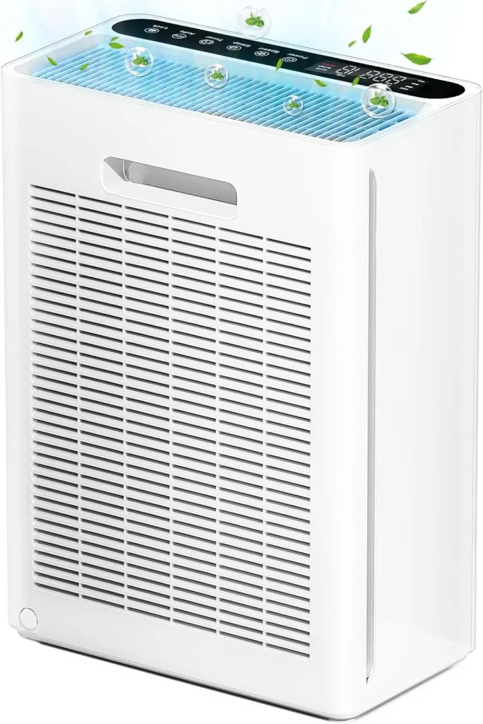 Air Purifiers for Home Large Room up to 1740ft², H13 True HEPA Air Filter for Allergies, Pets Hair, Pollen, Dander, Smoke, Smell, Sleep Mode, 5 Timer, Auto Mode Quiet Air Cleaner for Bedroom, Kitchen