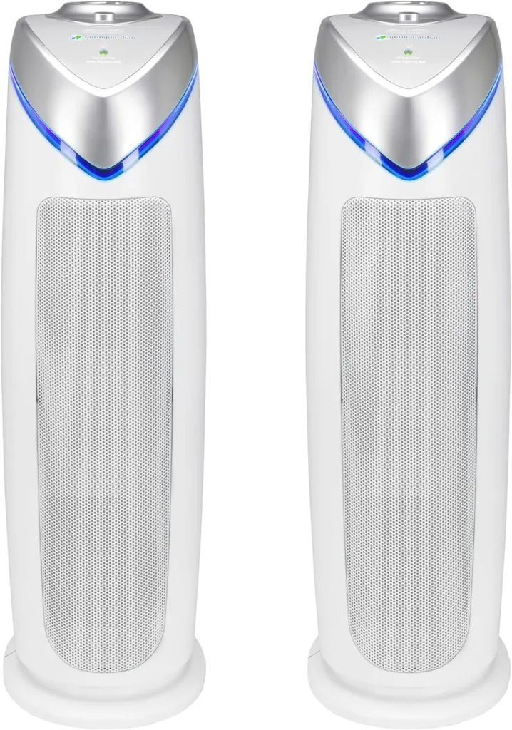 GermGuardian Air Purifier with HEPA 13 Filter, Removes 99.97% of Pollutants, Covers Large Room up to 743 Sq. Foot Room in 1 Hr, UV-C Light Helps Reduce Germs, Zero Ozone Verified, 22, Gray, AC4825E