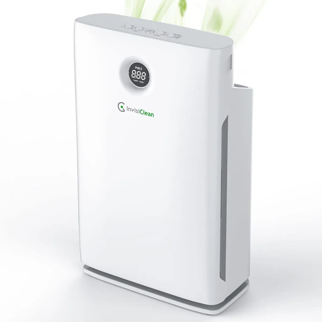 InvisiClean Air Purifiers for Bedroom Home, Large Room to 1651 Sq Ft, UV Light H13 True HEPA Air Purifiers Air Cleaner for Smoke, Pollen, Dust, Allergies, Pet Dander, Office - IC-4524